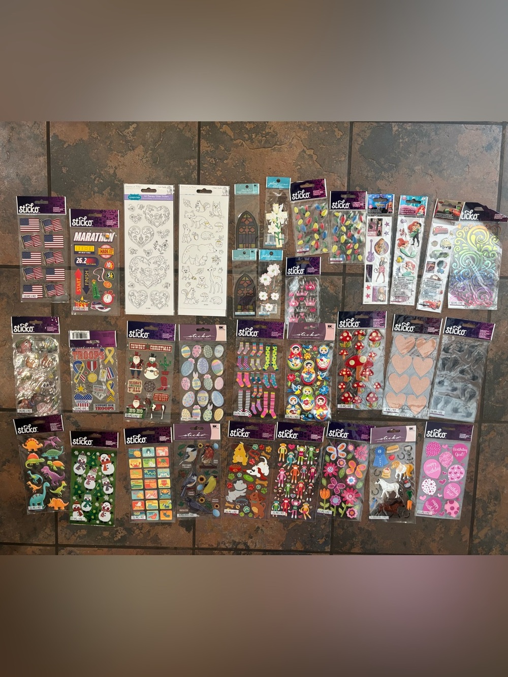 Assorted Sticko Sticker Pack - Colorful Mixed Designs #8